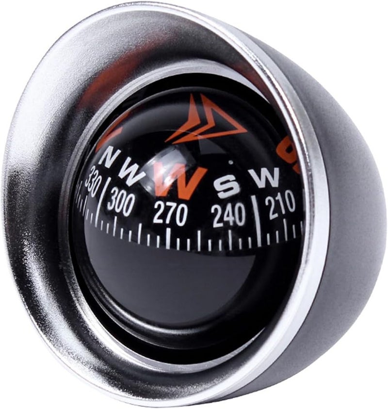 Black Car Dashboard Compass Mount with Suction Cup for Automotive Decoration - Image 1